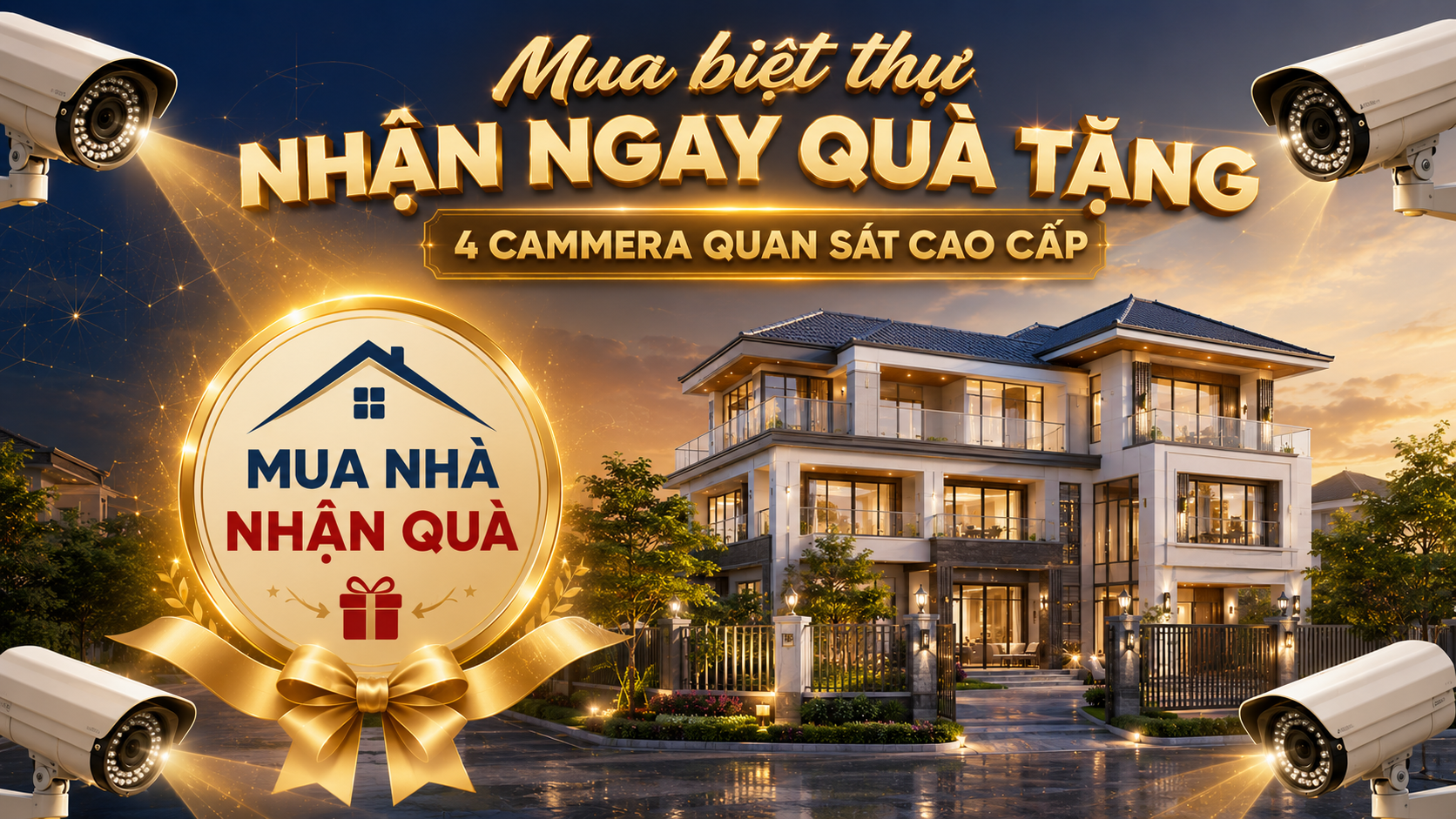 hệ thống camera quan sát căn biệt thự cao cấp