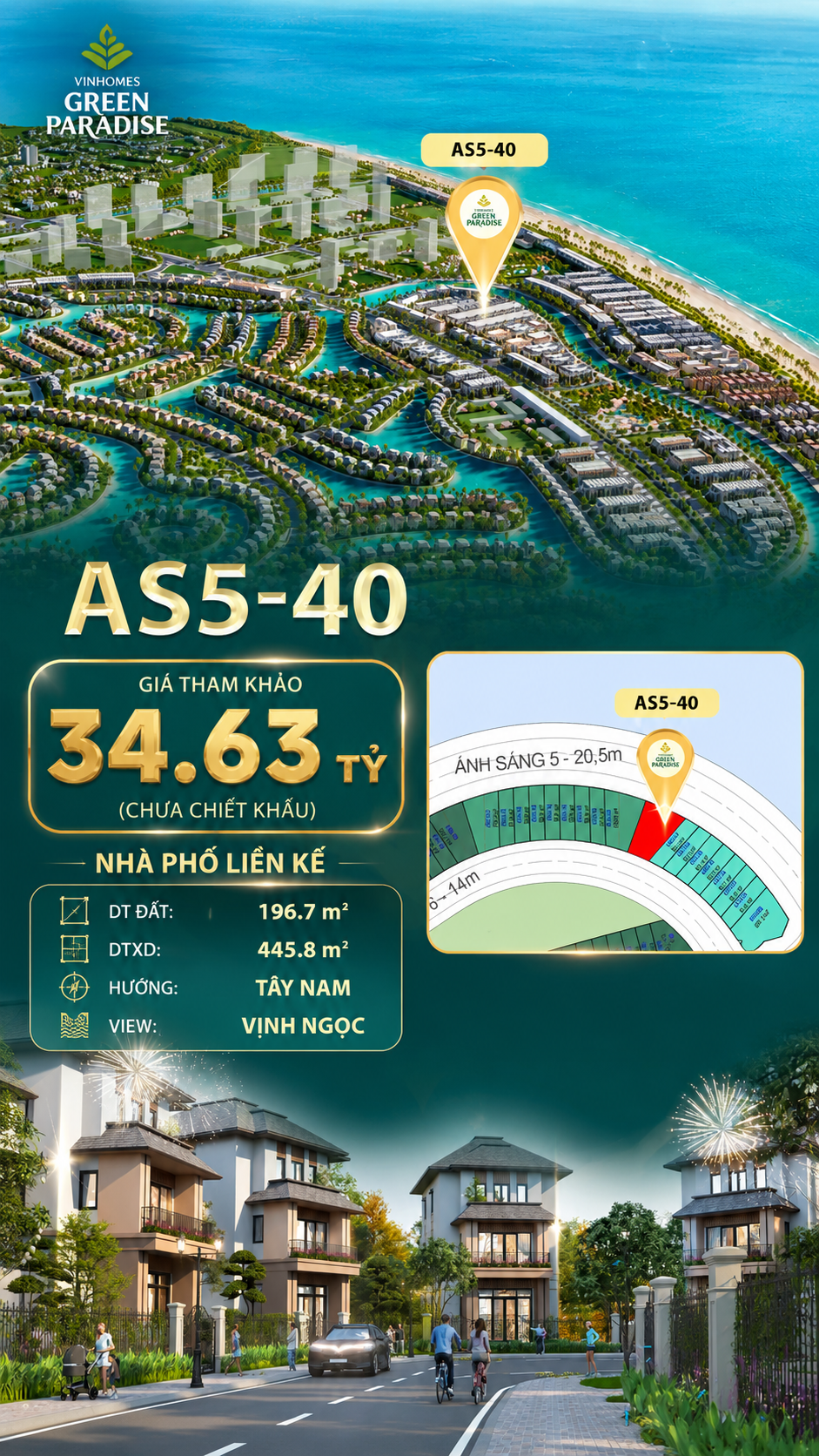 LIỀN KỀ AS 5- 40 VỊ TRÍ VÍP KINH DOANH HẢI SẢN