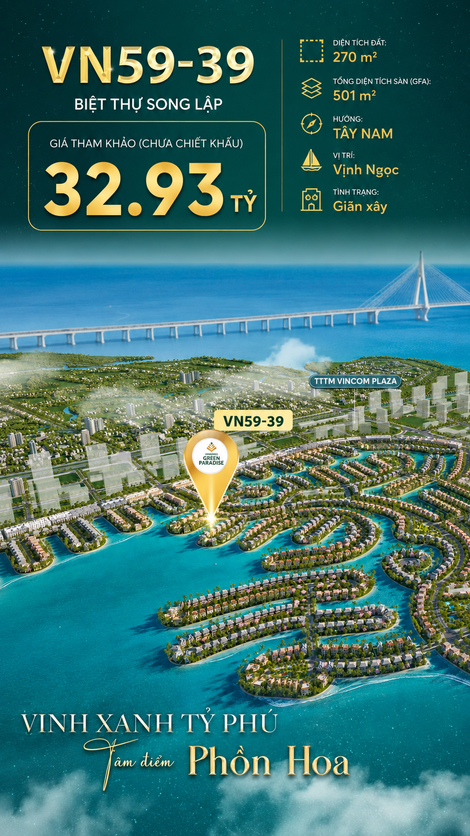 Song lập Vịnh Ngọc VN59-39 Green Paradise Cần Giờ