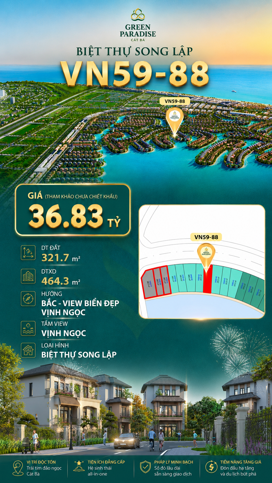 Song lập VN59-88 - View biển đẹp Vịnh Ngọc