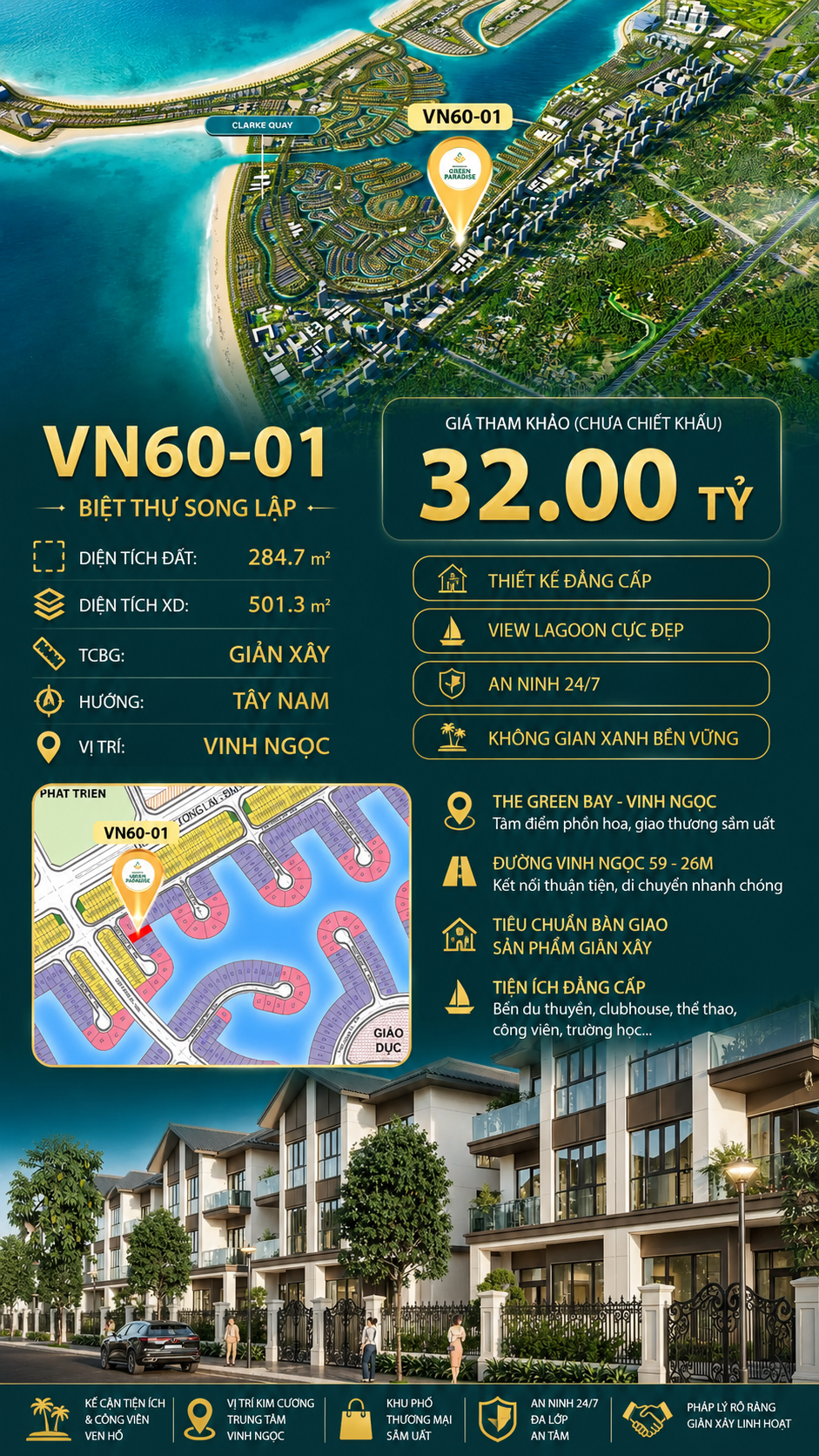 Song lập VN60-01 – view Lagoon cực đẹp, giá 32 tỷ