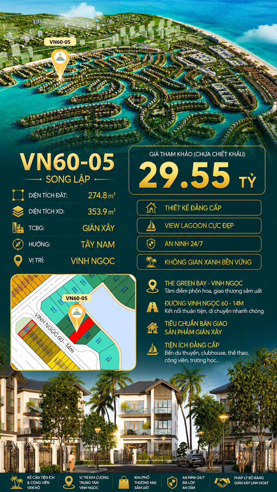 Song Lập VN60-05 – view Lagoon cực đẹp, giá 29.55 tỷ