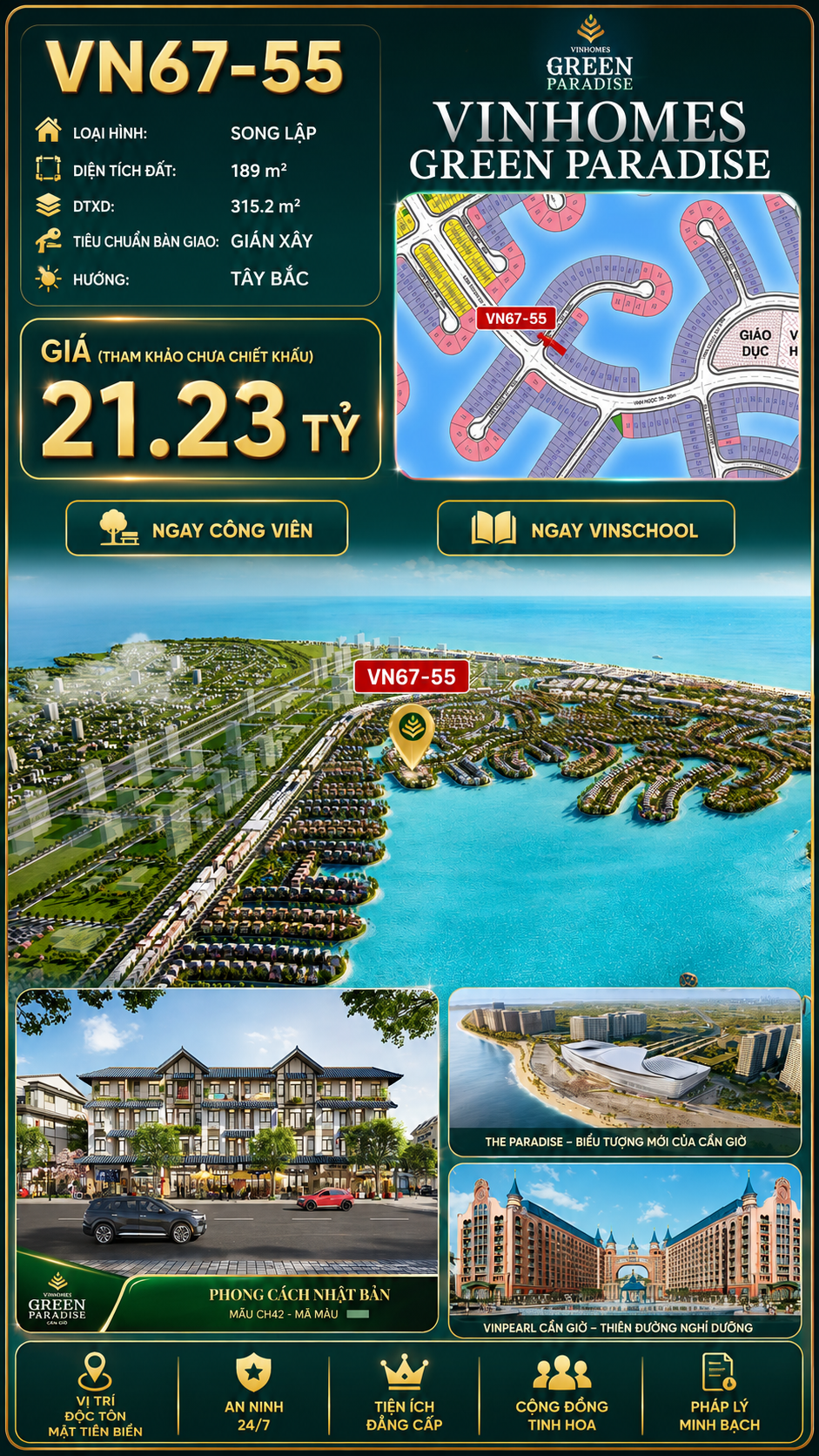 Song lập VN67-55 view biển rộng, đáng sống giá 21.23 tỷ
