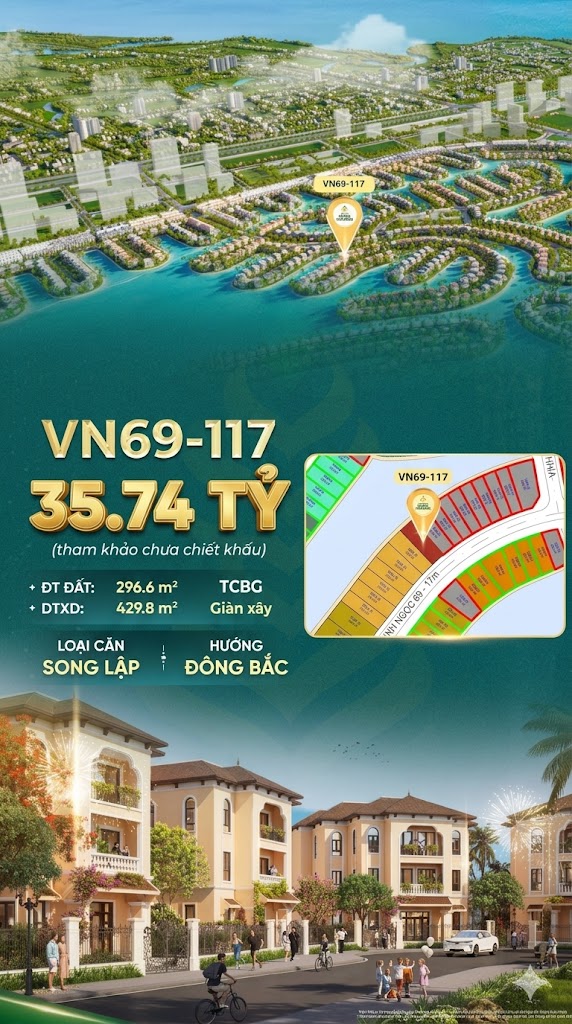 Song lập VN69-117 view biển rộng sau nhà, giá 35.74 tỷ