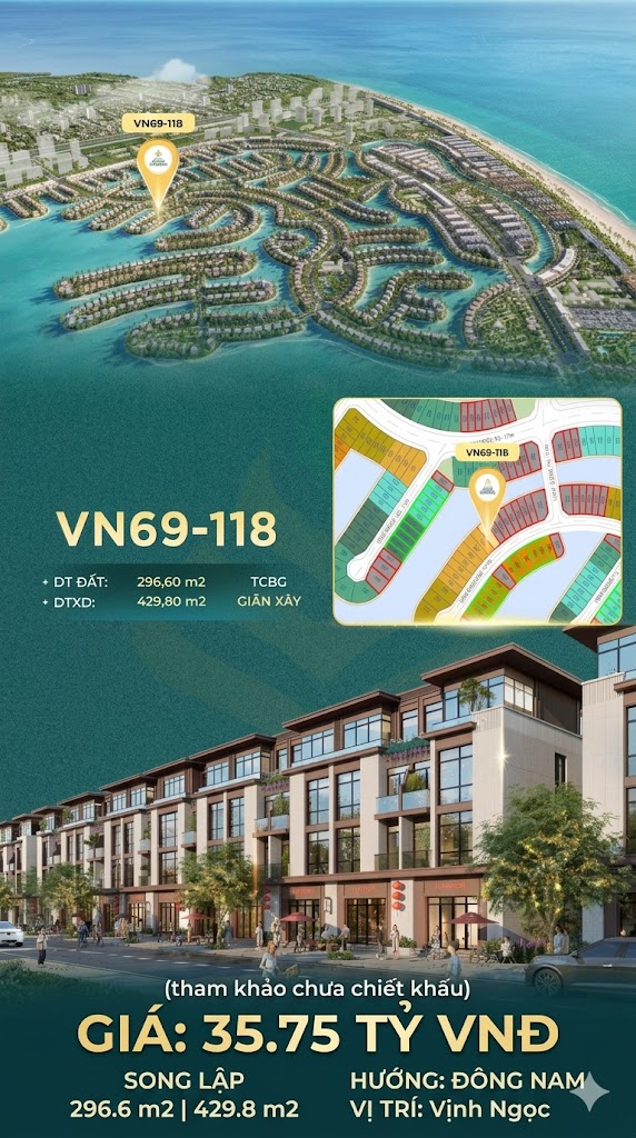 Song lập VN69-118 view biển rộng sau nhà, giá 35.75 tỷ