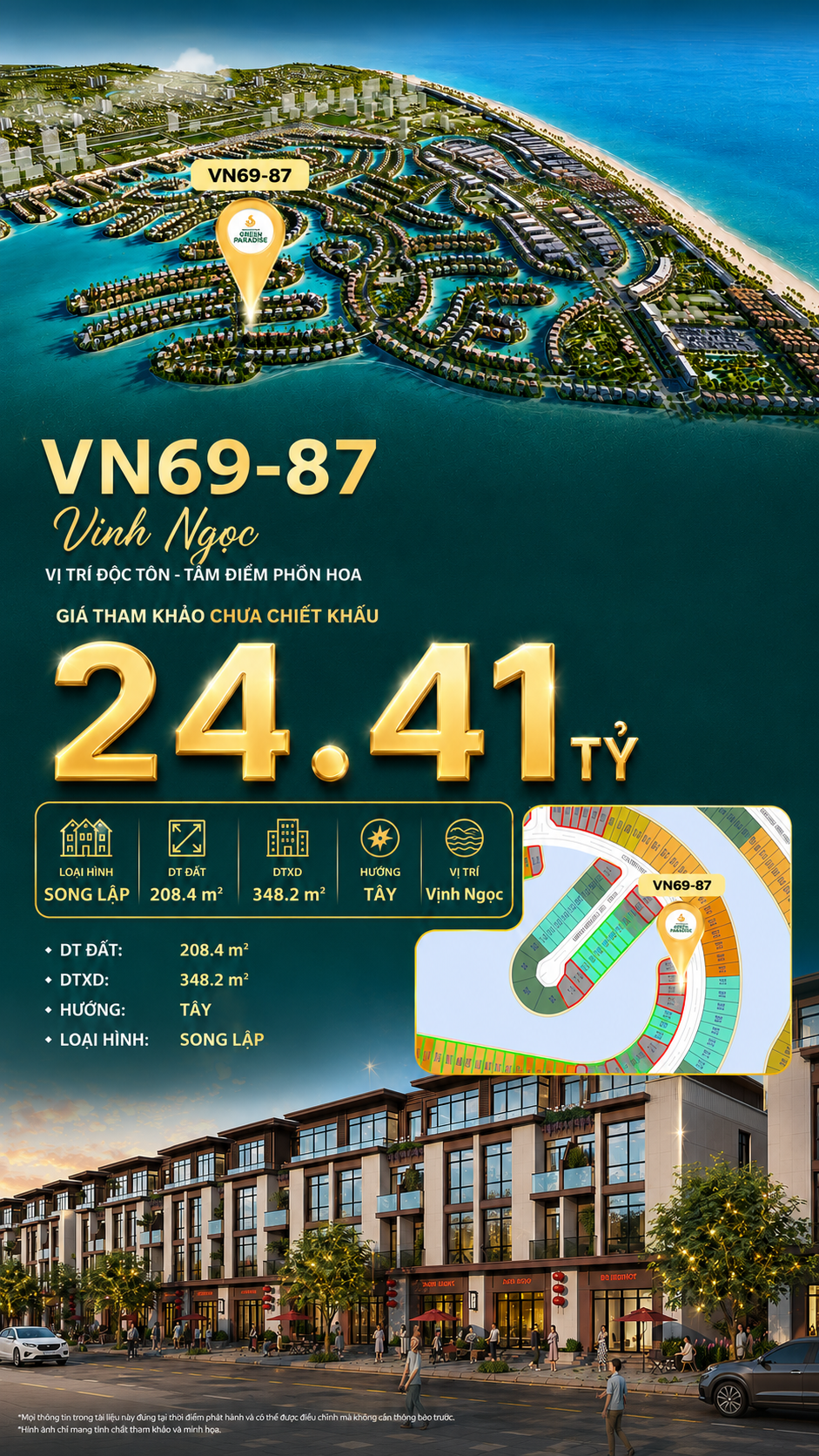 Song lập VN69-87 view biển rộng sau nhà, giá 24.41 tỷ