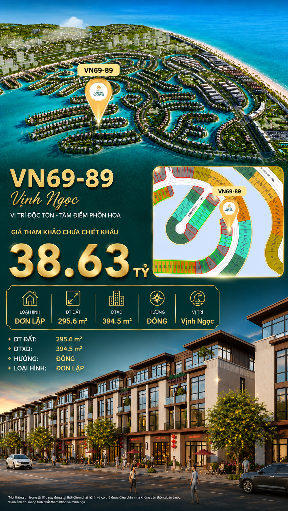 Song lập VN69-89 view biển rộng sau nhà, giá 38.63 tỷ