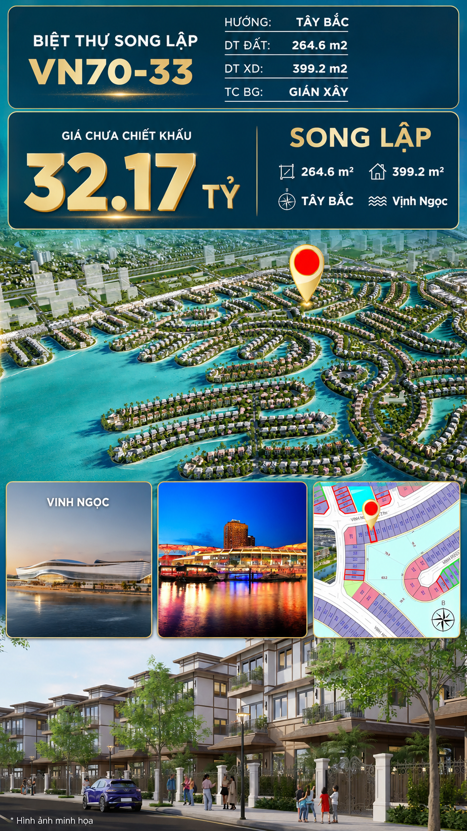 Song lập VN70-33 view biển rộng sau nhà, giá 32.17 tỷ