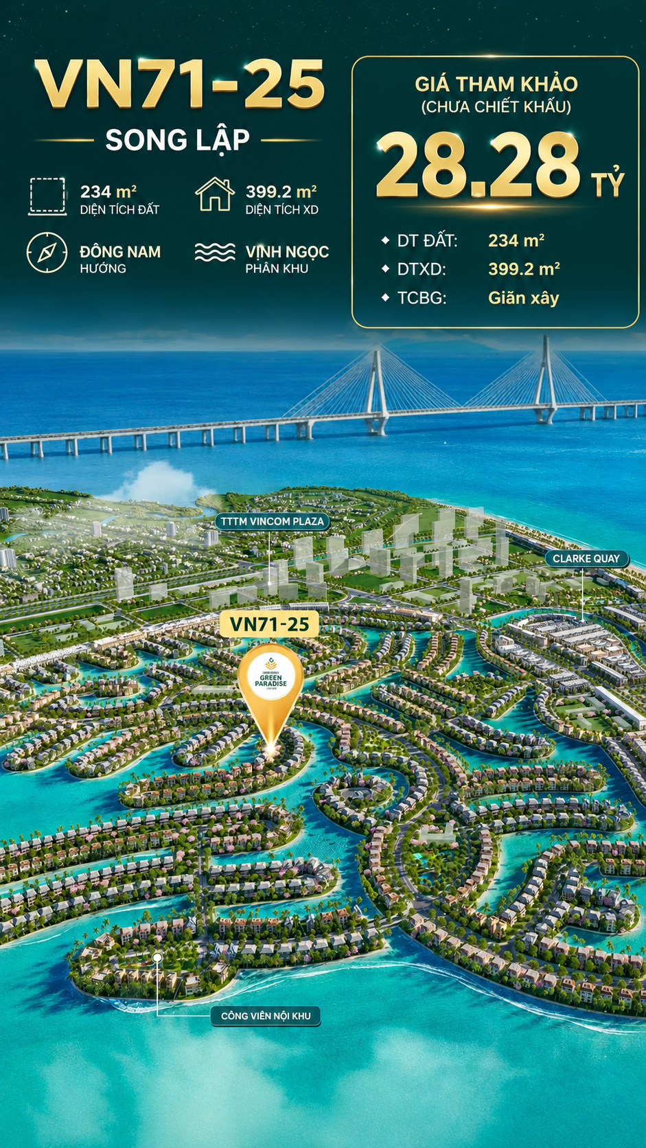 Song lập VN71-25, view biển rộng sau nhà, giá 28.28 tỷ