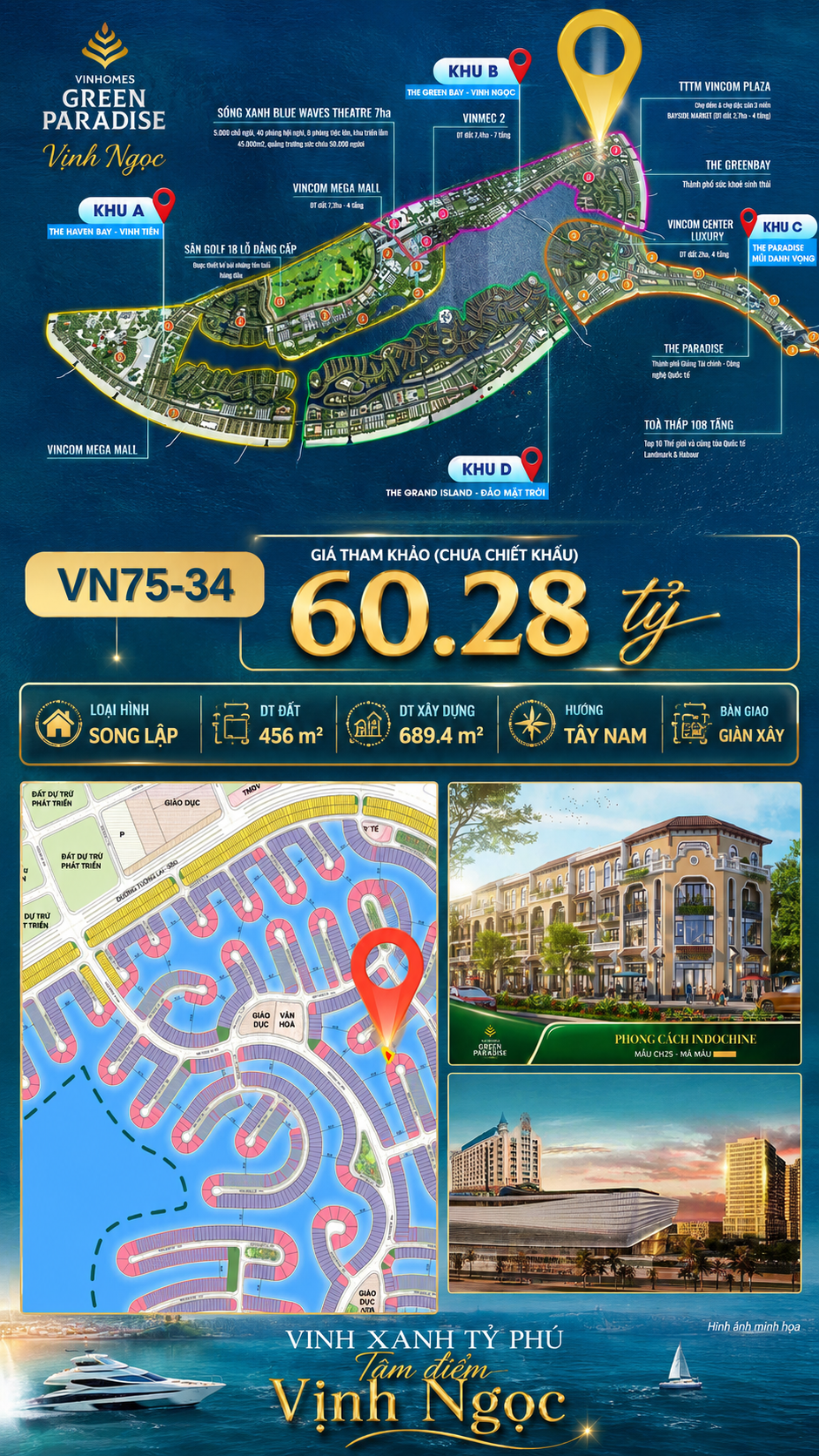 Song lập VN75-34, view biển rộng sau nhà, giá 60.28 tỷ