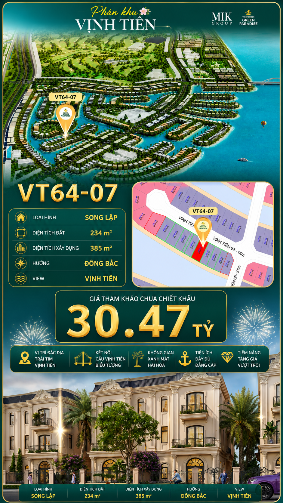 Song Lập VT64-07 view biển sau nhà Vịnh Tiên 30.47 tỷ