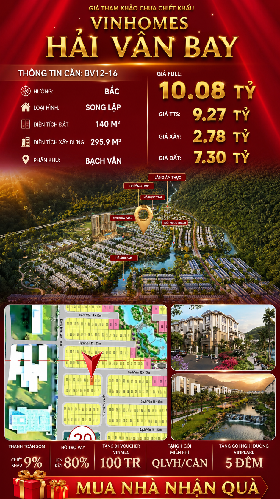 Biệt Thự Song Lập BV12-16 Vinhomes Hải Vân Bay Giá Chỉ 10,08 Tỷ