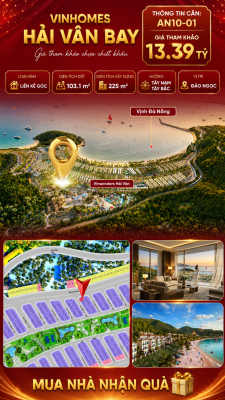 Bán Liền Kề Góc AN10-01 Vinhomes Hải Vân Bay Giá 13,39 Tỷ