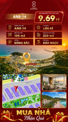 Bán Liền Kề AN8-14 Vinhomes Hải Vân Bay Giá 9,69 Tỷ