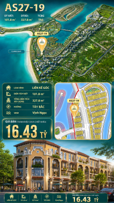 LIỀN KỀ AS27-19 CĂN GÓC KINH DOANH PHỐ ĐÊM