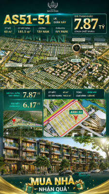 Nhà phố liền kề Vinhomes Sài Gòn Park AS51-51 giá 7.87 Tỷ