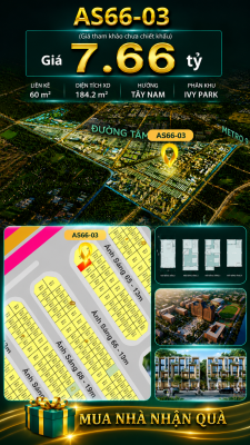 Nhà phố Vinhomes Sài Gòn Park AS66-03 giá 7.66 tỷ