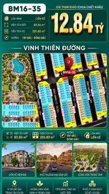 Nhà Phố Liền Kề góc 2MT BM16-35 Vinhomes Global Gate Hạ Long Xanh 12.84 tỷ
