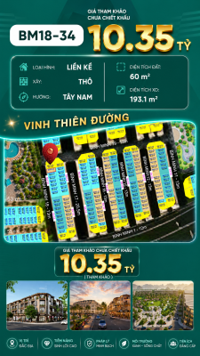 Nhà Phố Liền Kề BM18-34 Vinhomes Global Gate Hạ Long Xanh 10.35 tỷ