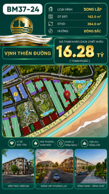 Biệt Thự Song Lập BM37-24 Vinhomes Global Gate Hạ Long 16.28 tỷ