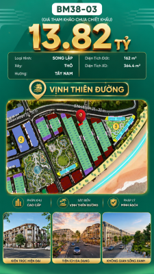 Biệt Thự Song Lập BM38-03 Vinhomes Global Gate Hạ Long 13.82 tỷ