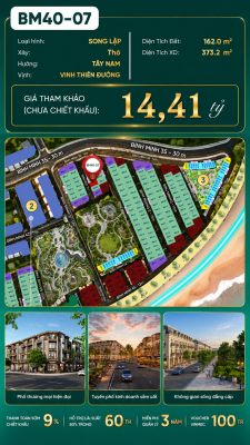 Biệt Thự Song Lập BM40-07 Vinhomes Global Gate Hạ Long 14.41 tỷ
