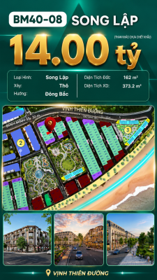 Biệt Thự Song Lập BM40-08 Vinhomes Global Gate Hạ Long 14.00 tỷ