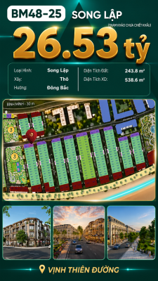Biệt Thự Song Lập BM48-25 Vinhomes Global Gate Hạ Long 26.53 tỷ