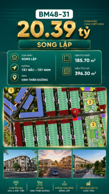 Biệt Thự Song Lập BM48-31 Vinhomes Global Gate Hạ Long 20.39 tỷ