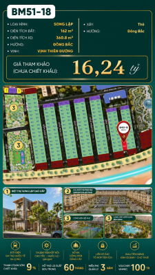 Biệt Thự Song Lập BM51-18 Vinhomes Global Gate Hạ Long 16.24 tỷ