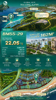 Biệt Thự Song Lập BM55-29 Vinhomes Global Gate Hạ Long Xanh 22.05 tỷ