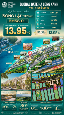 Biệt Thự Song Lập Góc BM58-01 Vinhomes Global Gate Hạ Long 13.95 tỷ