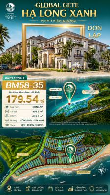 Biệt Thự Đơn Lập BM58-35 Vinhomes Global Gate Hạ Long Xanh 179.54 tỷ