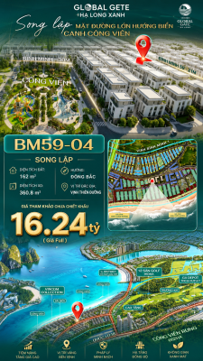 Biệt Thự Song Lập BM59-04 Vinhomes Global Gate Hạ Long Xanh 16.24 tỷ