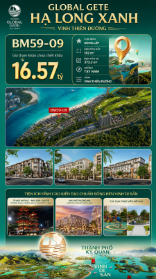 Biệt Thự Song Lập BM59-09 Vinhomes Global Gate Hạ Long Xanh 16.57 tỷ