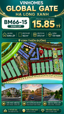 Biệt Thự Song Lập BM66-15 Vinhomes Global Gate Hạ Long 15.85 tỷ