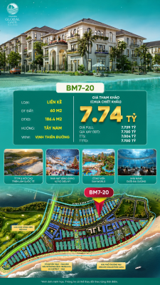 Nhà Phố Liền Kề BM7-20 Vinhomes Global Gate Hạ Long Xanh 7.74 tỷ