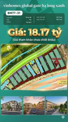 Biệt Thự Song Lập BM77-31 Vinhomes Global Gate Hạ Long 18.17 tỷ