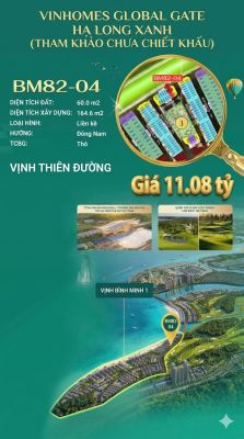 Liền Kề BM82-04 Vinhomes Global Gate Hạ Long Xanh 11.08 tỷ