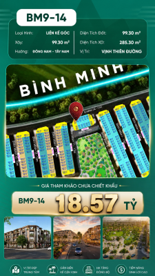 Nhà Phố Liền Kề Góc 2MT BM9-14 Vinhomes Global Gate Hạ Long Xanh 18.57 tỷ