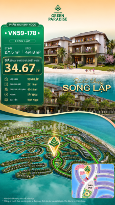 Song lập VN59-178 - Mặt tiền Vịnh Ngọc hướng Tây Nam