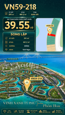 Song lập VN59-218 - Hướng Đông view Vịnh Ngọc
