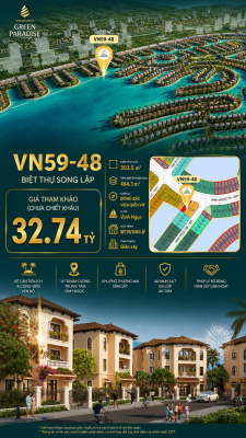 Song lập Vịnh Ngọc VN59-48 Green Paradise Cần Giờ - View biển VIP