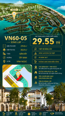 Song Lập VN60-05 – view Lagoon cực đẹp, giá 29.55 tỷ