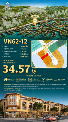 Song lập VN62-12 view biển hồ 800ha, vịnh ngọc giá 34.57 tỷ