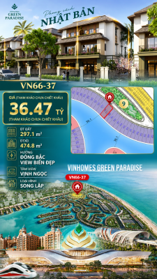 Song lập VN66-37 tâm view Vịnh Ngọc, view biển hồ 800ha, giá 36.47 tỷ