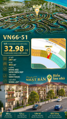 Song lập VN66-51 phong cách Nhật Bản, view biển hồ 800ha, giá 32.98 tỷ