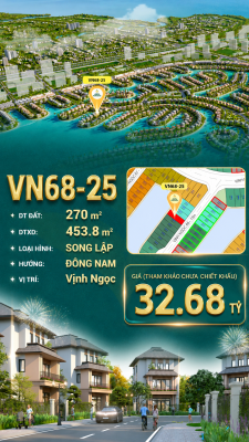 Song lập VN68-25 view biển rộng sau nhà, giá 32.68 tỷ
