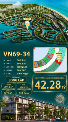 Song lập VN69-34 view biển rộng sau nhà, giá 42.28 tỷ