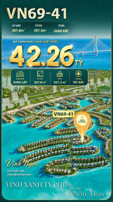 Song lập VN69-41 view biển rộng sau nhà, giá 42.26 tỷ
